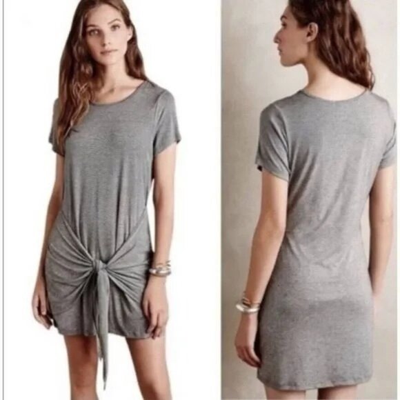 Dolan Left Coast Collection Casual T-shirt Tie-front Dress, L - Picture 1 of 9